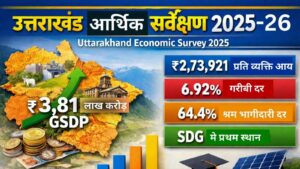 Uttarakhand Economic Survey 2025 Notes: GSDP, MPI, MSME और SDG Index
