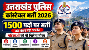 उत्तराखंड पुलिस कांस्टेबल भर्ती 2026 में 1500 पदों पर प्रस्तावित भर्ती और महिला अभ्यर्थियों के अवसर की जानकारी